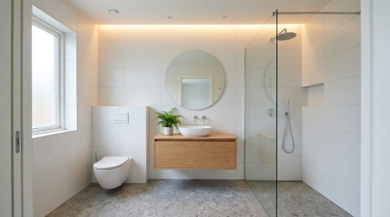 Badrumsrenovering i Göteborg — modernt renoverat badrum med kakel och klinker