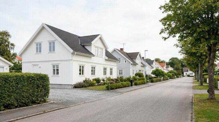 Byggfirma Mölndal — villagata med renoverade hus i Mölndals kommun